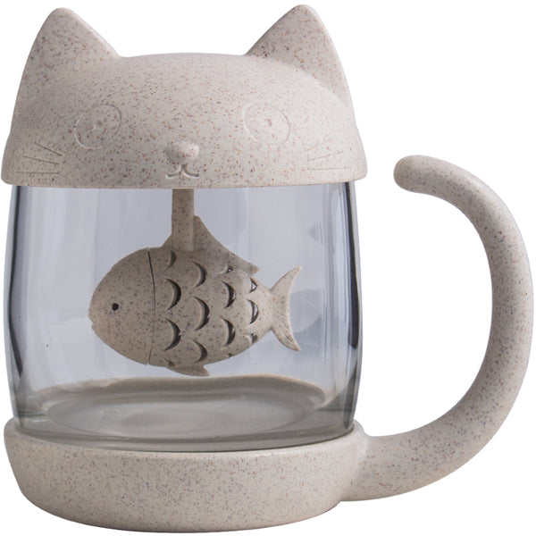 250ml Creative Cat and Fish Cup, with Tea Steeper, for Tea, Coffee, Ju –  GizModern