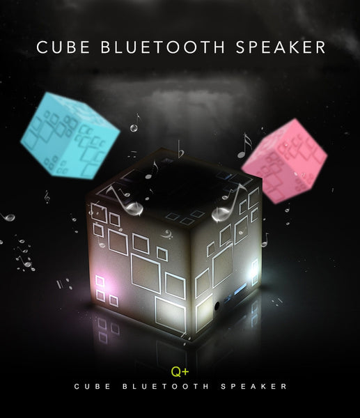 Q+ Cube Wireless Bluetooth Speaker with Build-in Microphone
