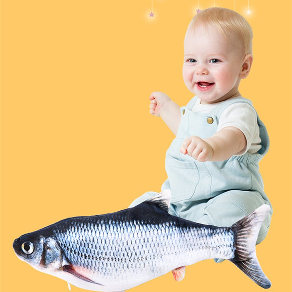 Rechargeable Electric Realistic Flopping Fish Toy, for Kids & Pets GizModern Rechargeable Electric Realistic Flopping Fish Toy, for Kids & Pets GizModern
