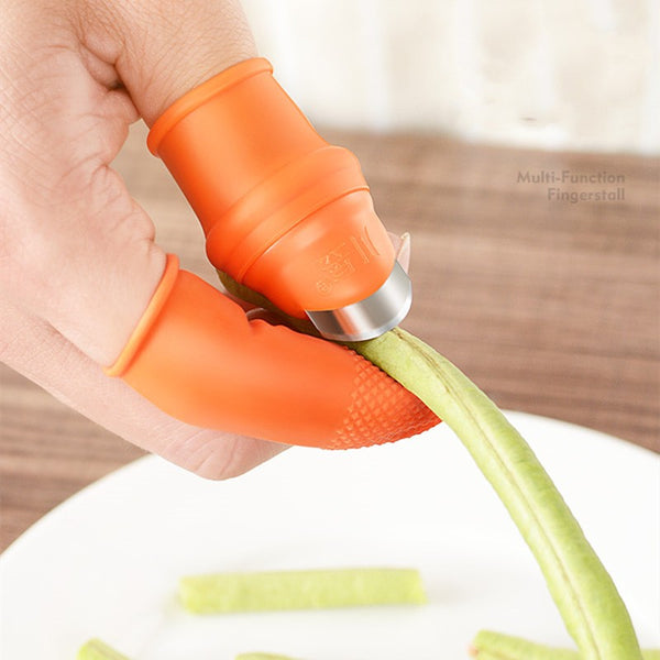 Finger Cots Protectors with Cutting Blade, for Cutting Green Onion, Garlic,  Ginger & More