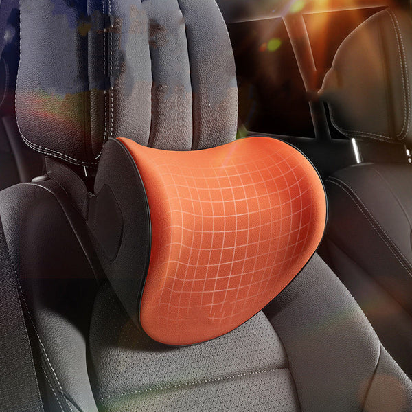 1pc Gray Memory Foam Car Headrest, Neck Pillow For Car Seat