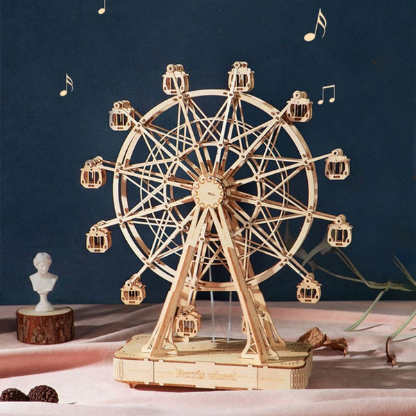 3D DIY Music Wooden Puzzle Sky Wheel, for Adults and Teens
