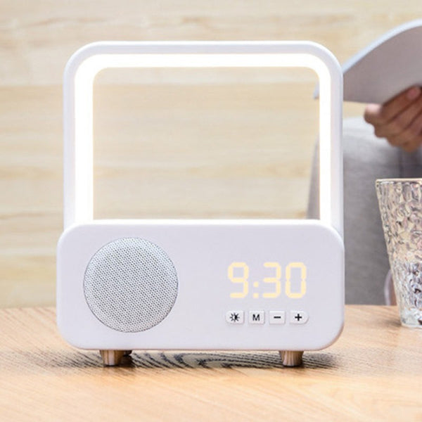 3-in-1 Rechargeable Bluetooth Speaker with Clock & Dimmable Colorful Light