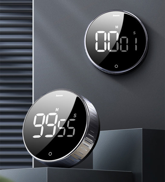 Round Mechanical Countdown Timer, Visual Timer, Kitchen Timer With