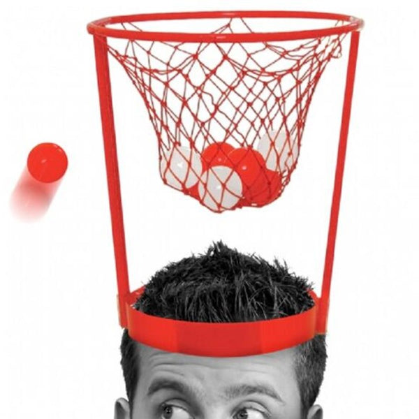 Basket Case Headband Hoop Game, with Adjustable Headband & 20 Balls, for Kids and Adults