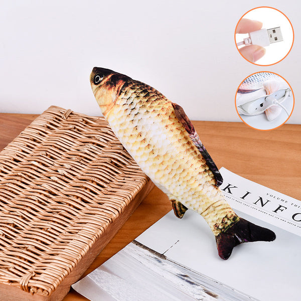 Rechargeable Electric Realistic Flopping Fish Toy, for Kids & Pets GizModern Rechargeable Electric Realistic Flopping Fish Toy, for Kids & Pets GizModern