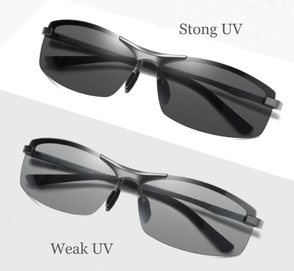 Smart Color-Changing Sunglasses, UV-Resistant Polarized Day and