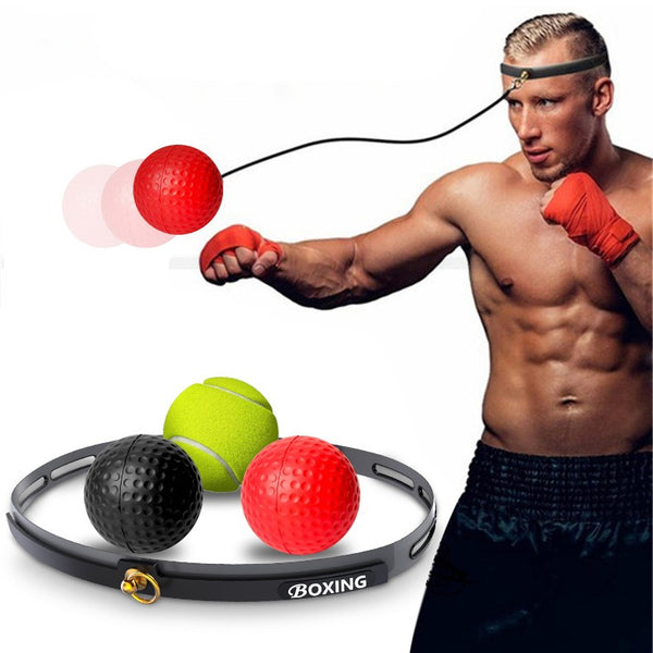 Boxing Reflex Ball Set, with 3 Difficulty Level Boxing Balls & Headband,  for Reaction, Agility, Punching Speed, Fight Skill and Hand-Eye Coordination