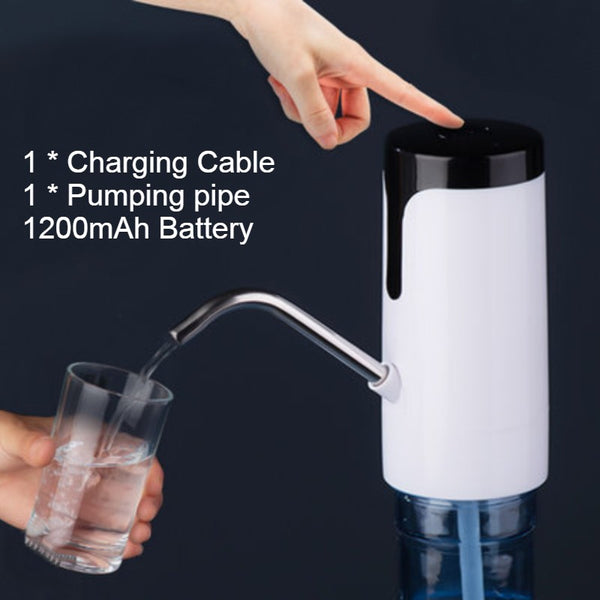 Rechargeable Electric Water Bottle Pump, with Low Noise, Widely Applicable,  One-button Control and Safe Material, for Home, Office, Party & Outdoor