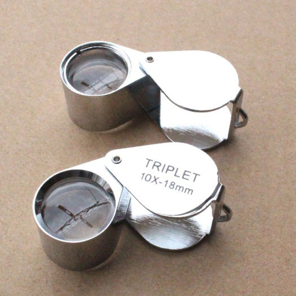 Portable Foldable 21mm Jewelry Loupe 10x Magnifier, with Triplet Lens, –  GizModern