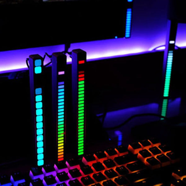 RGB LED Sound Reactive Multi-Color Rhythm Light Bar, for Party, Music, Gaming & More