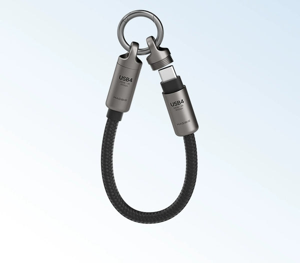 240W USB4 Keychain Cable: 80Gbps Type-C Power Boost