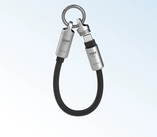 240W USB4 Keychain Cable: 80Gbps Type-C Power Boost