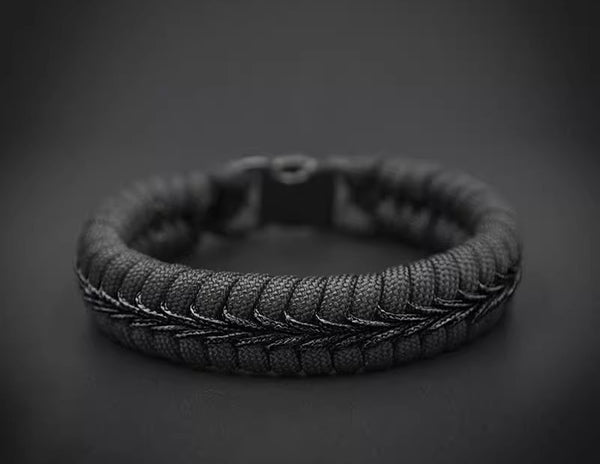 Paracord Woven Survival Bracelet: Outdoor Basketball Cool