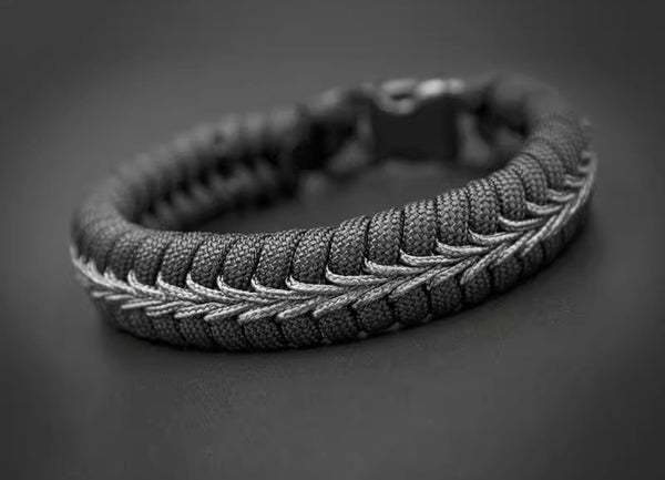 Paracord Woven Survival Bracelet: Outdoor Basketball Cool