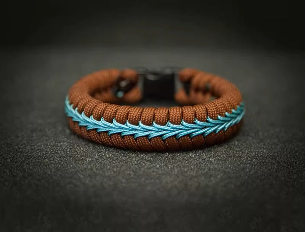 Paracord Woven Survival Bracelet: Outdoor Basketball Cool