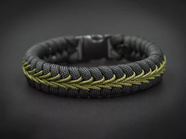 Paracord Woven Survival Bracelet: Outdoor Basketball Cool