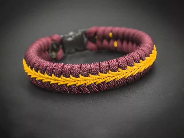 Paracord Woven Survival Bracelet: Outdoor Basketball Cool