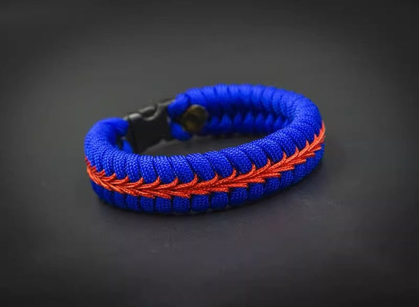 Paracord Woven Survival Bracelet: Outdoor Basketball Cool