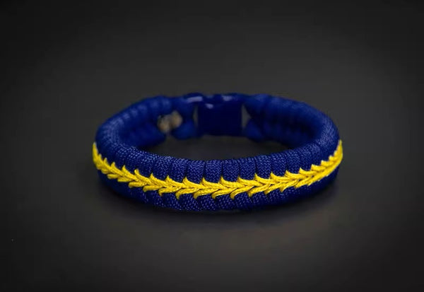 Paracord Woven Survival Bracelet: Outdoor Basketball Cool