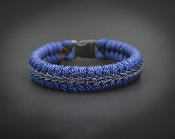 Paracord Woven Survival Bracelet: Outdoor Basketball Cool