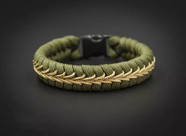Paracord Woven Survival Bracelet: Outdoor Basketball Cool