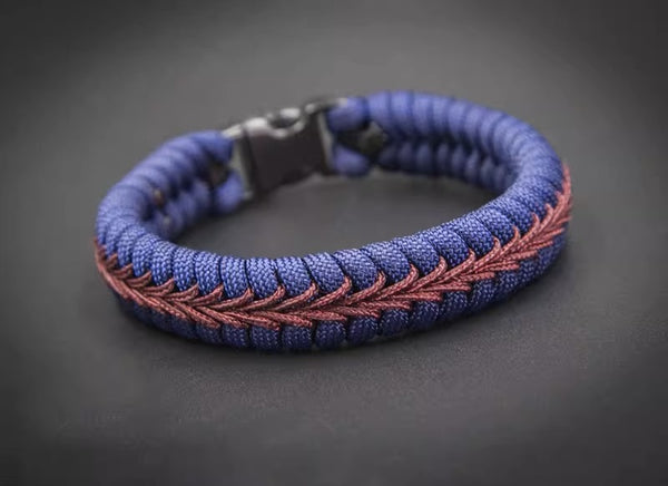 Paracord Woven Survival Bracelet: Outdoor Basketball Cool