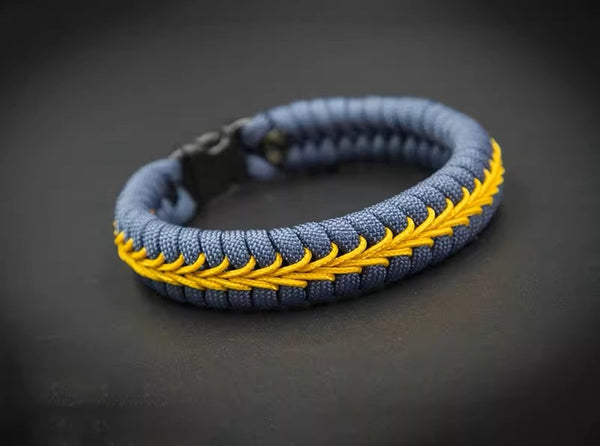 Paracord Woven Survival Bracelet: Outdoor Basketball Cool