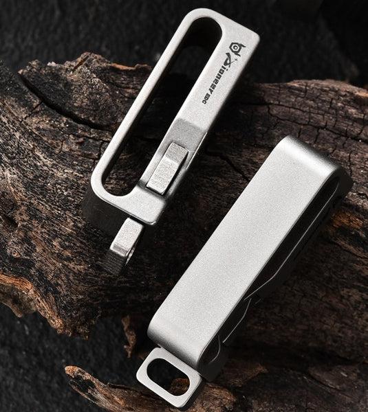 Titanium Quick-Release Belt Buckle: EDC Keychain Luxury Clip