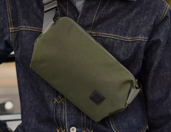 Vintage Waterproof Sling Bag - Large Capacity Crossbody Chest Pack for Adventure & Daily Carry