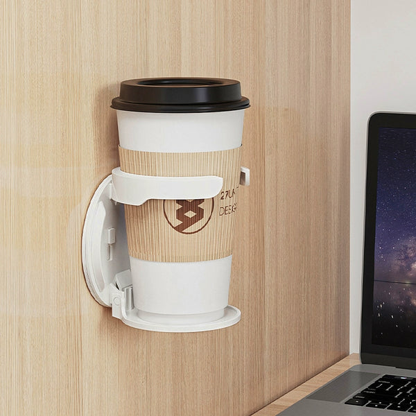 Clever Foldable Cup Rack: No-Drill Door-Mount for Coffee & Water Storage
