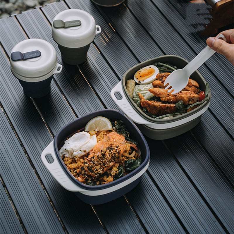 Portable Silicone All-In-One Camping Tableware Set – GizModern