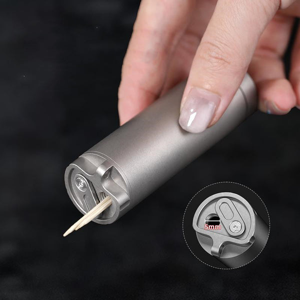 Titanium Alloy Outdoor Portable Toothpick Holder and Mini Pill Case