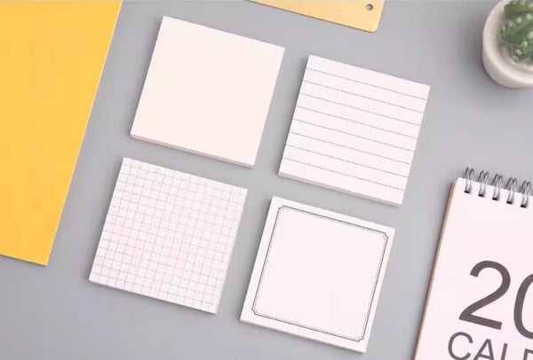 Minimal Sticky Notes: N-Times Blank Tearable Pad