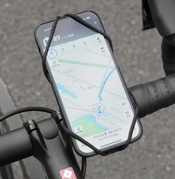 Shockproof Anti-Slip Silicone Bike Phone Mount for MTB & Road Cycling