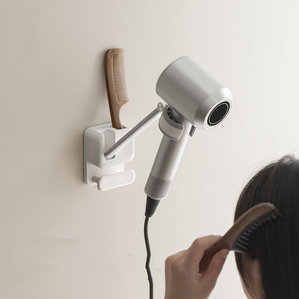 Lazy Corner Punch-Free Hair Dryer Storage Rack