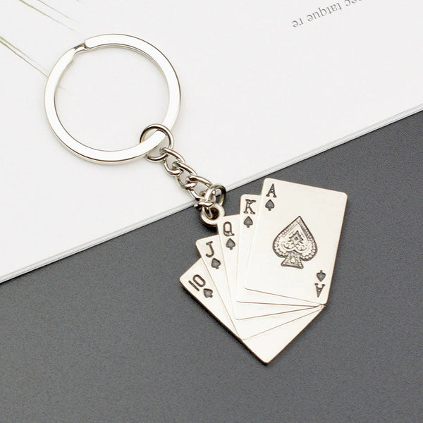 Creative Metal Poker Keychain - Unique Holiday Gift & Promo Keepsake