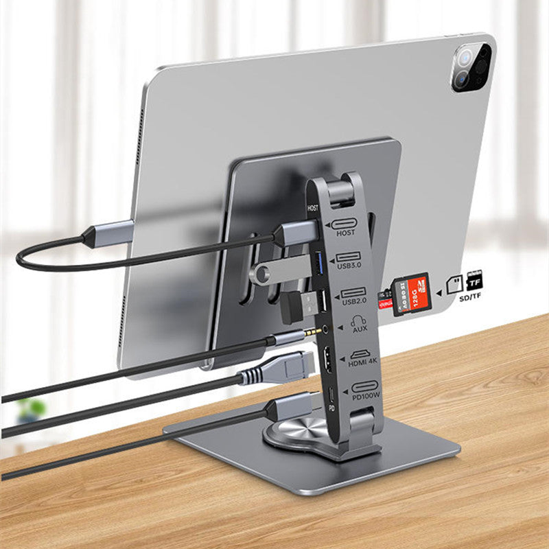 8-Port Hub Extension Foldable Adjustable Aluminum Alloy Stand – GizModern