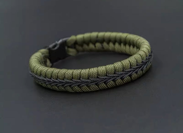 Paracord Woven Survival Bracelet: Outdoor Basketball Cool