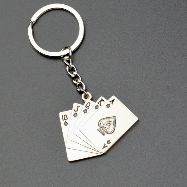 Creative Metal Poker Keychain - Unique Holiday Gift & Promo Keepsake