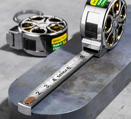 Mini Pocket Keychain Tape Measure - Fun 2M Soft Steel Ruler