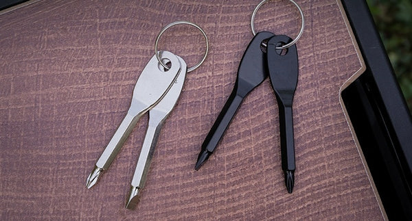 Mini Steel Keychain Screwdriver - Handy Outdoor Tool