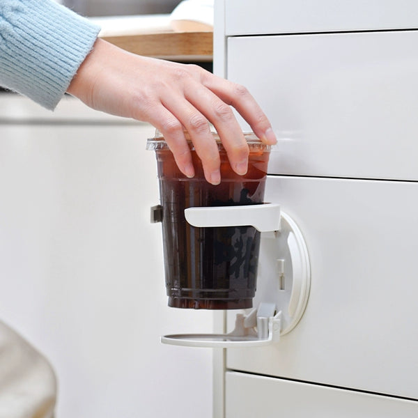 Clever Foldable Cup Rack: No-Drill Door-Mount for Coffee & Water Storage