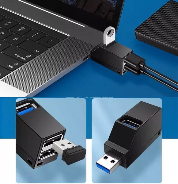 USB 3.0 Hub - Cool Multi-Port Splitter for Laptop and Car