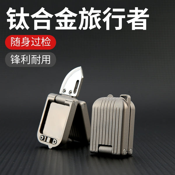 Titanium Mini Folding Keychain: Outdoor, Self-Defense, Portable Express Opener