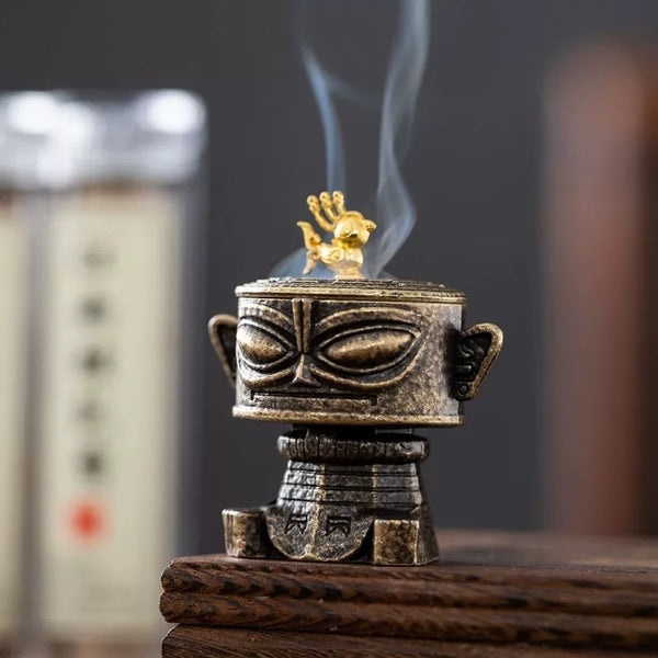 Sanxingdui Creative Incense Burner - Lucky Cloud Mini Hollow Aromatherapy Ornament