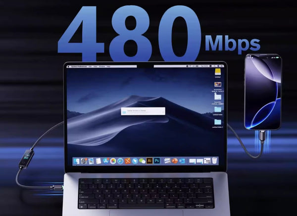 PD3.1 240W Flash-Charge Smart LED Cable: Dual Type-C Supercharge Beast