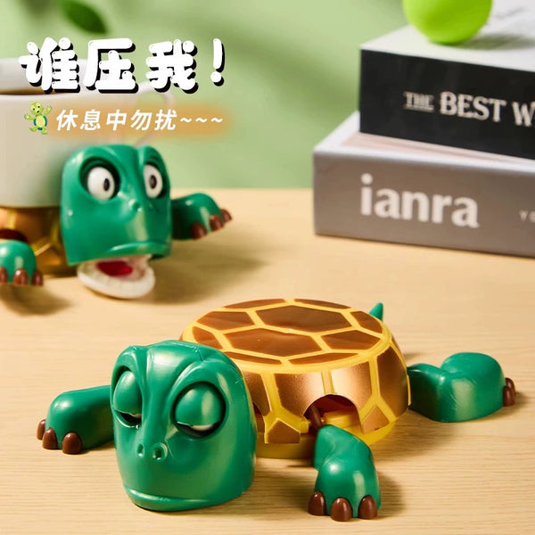 Funny Turtle Coaster: Press for Googly Eyes, Pop-Out Limbs, Non-Slip, Heat-Resistant
