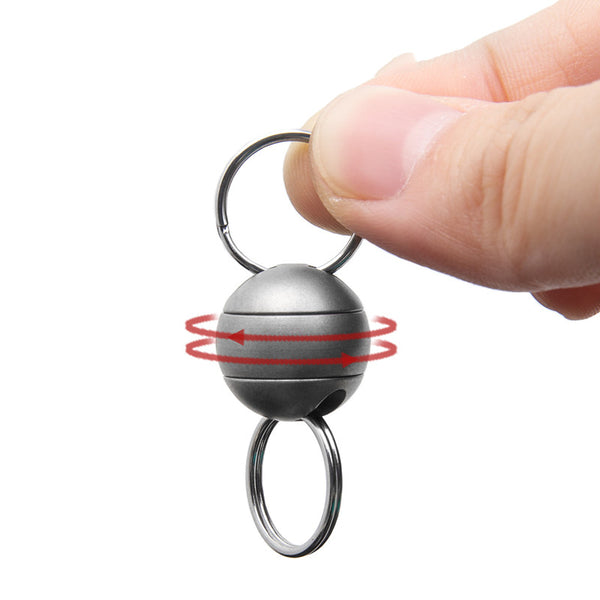 360° Rotating Titanium Alloy Car Keychain