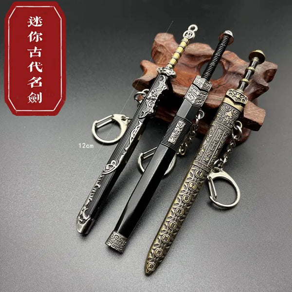 Mini Ancient Chinese Sword Model - Yue King & Qin Dynasty Charm